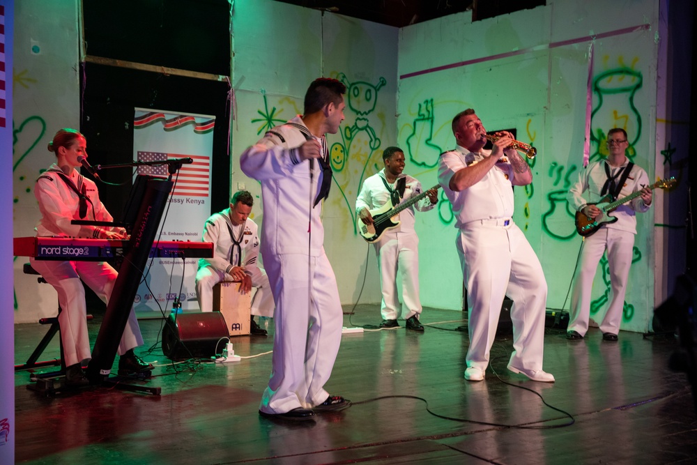 U.S. Naval Forces Europe and Africa Band Performs during Cutlass Express 2023