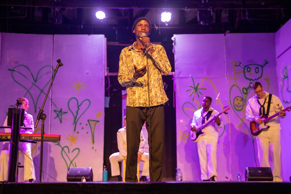 U.S. Naval Forces Europe and Africa Band Performs during Cutlass Express 2023