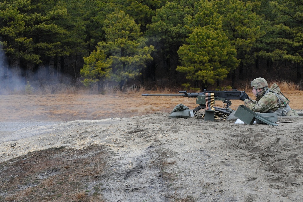 102 CAVALRY, NJ ARMY NATIONAL GUARD, M2HB machine gun qualification, Tables two and four, range 40, 11 MARCH 2023.