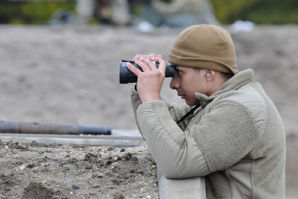 102 CAVALRY, NJ ARMY NATIONAL GUARD, M2HB machine gun qualification, Tables two and four, range 40, 11 MARCH 2023.