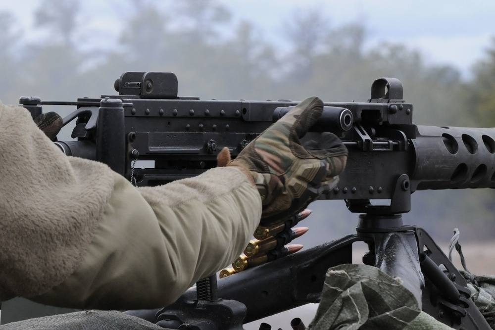 102 CAVALRY, NJ ARMY NATIONAL GUARD, M2HB machine gun qualification, Tables two and four, range 40, 11 MARCH 2023.