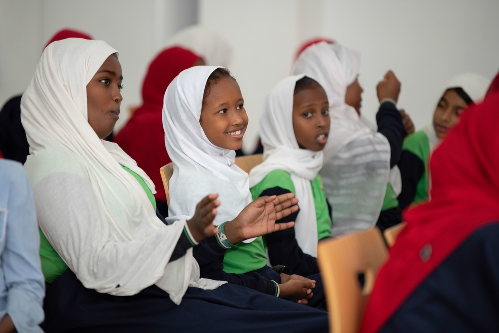 U.S. Naval Forces Europe Africa Band Performs at Djibouti School of Excellence