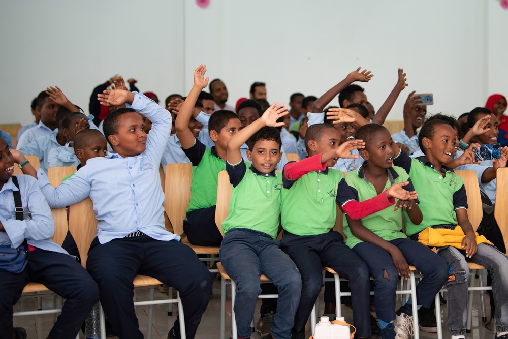 U.S. Naval Forces Europe Africa Band Performs at Djibouti School of Excellence