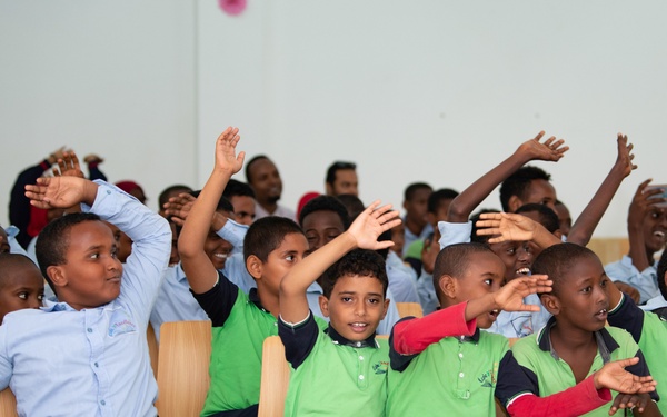 U.S. Naval Forces Europe Africa Band Performs at Djibouti School of Excellence