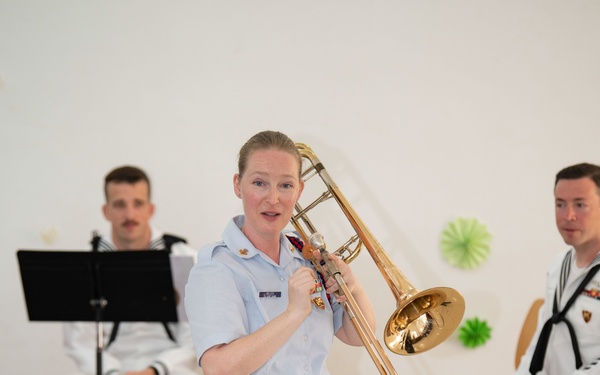 U.S. Naval Forces Europe Africa Band Performs at Djibouti School of Excellence
