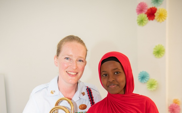 U.S. Naval Forces Europe Africa Band Performs at Djibouti School of Excellence