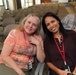 Janet Jones, retired, and Diana McCoy, Kansas City District public affairs chief, smile together.