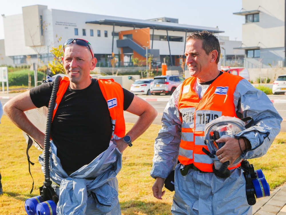 Israeli Home Front Command Soldiers participate in training event