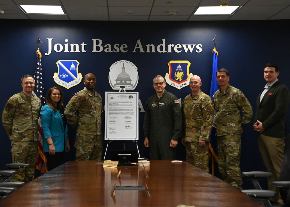 JBA leaders sign Sexual Assault Awareness and Prevention Month proclamation