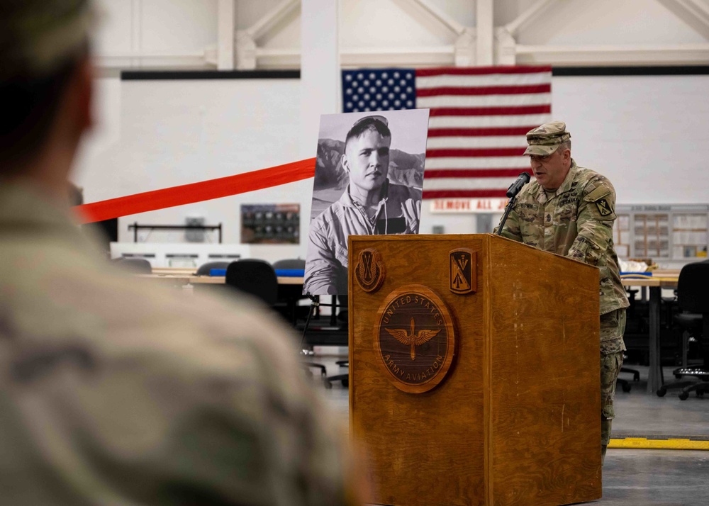 Building dedication honors Army helicopter repairer