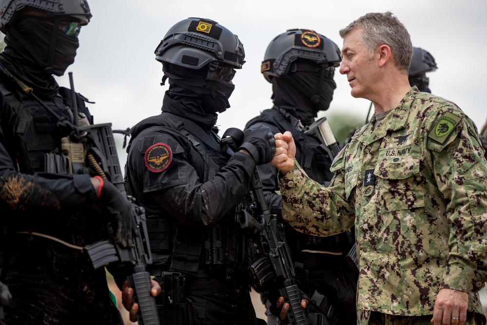 U.S. Navy Rear Adm. Milton J. Sands III, Special Operations Command Africa Commander Flintlock 2023