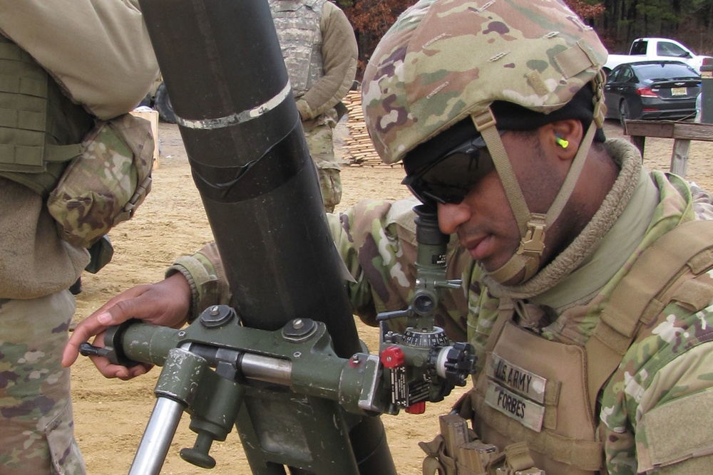 102 CAVALRY, NJ ARMY NATIONAL GUARD 120mm live mortar fire at MFP 5, 11 MARCH 2023.