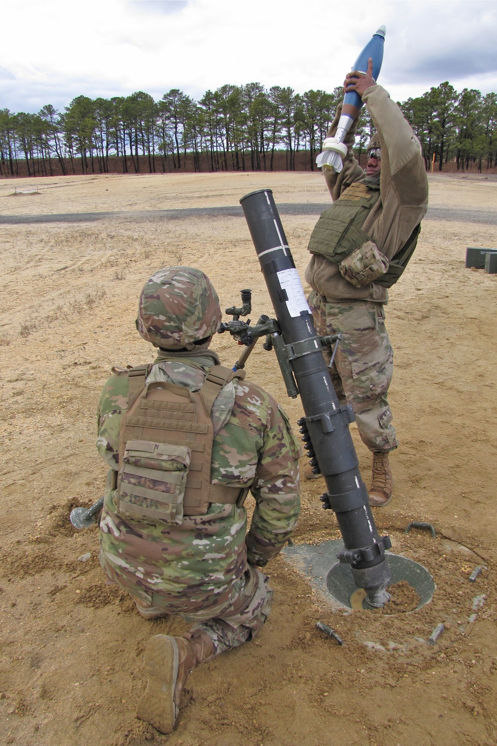 102 CAVALRY, NJ ARMY NATIONAL GUARD 120mm live mortar fire at MFP 5, 11 MARCH 2023.