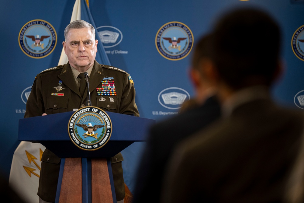 SECDEF and CJCS Conduct Press Briefing