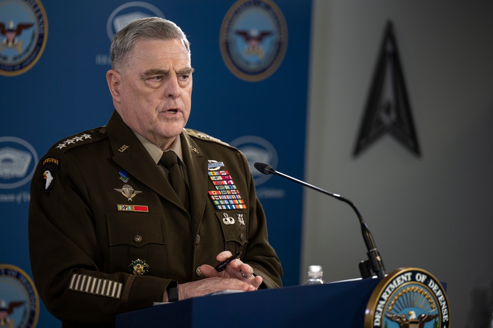 SECDEF and CJCS Conduct Press Briefing