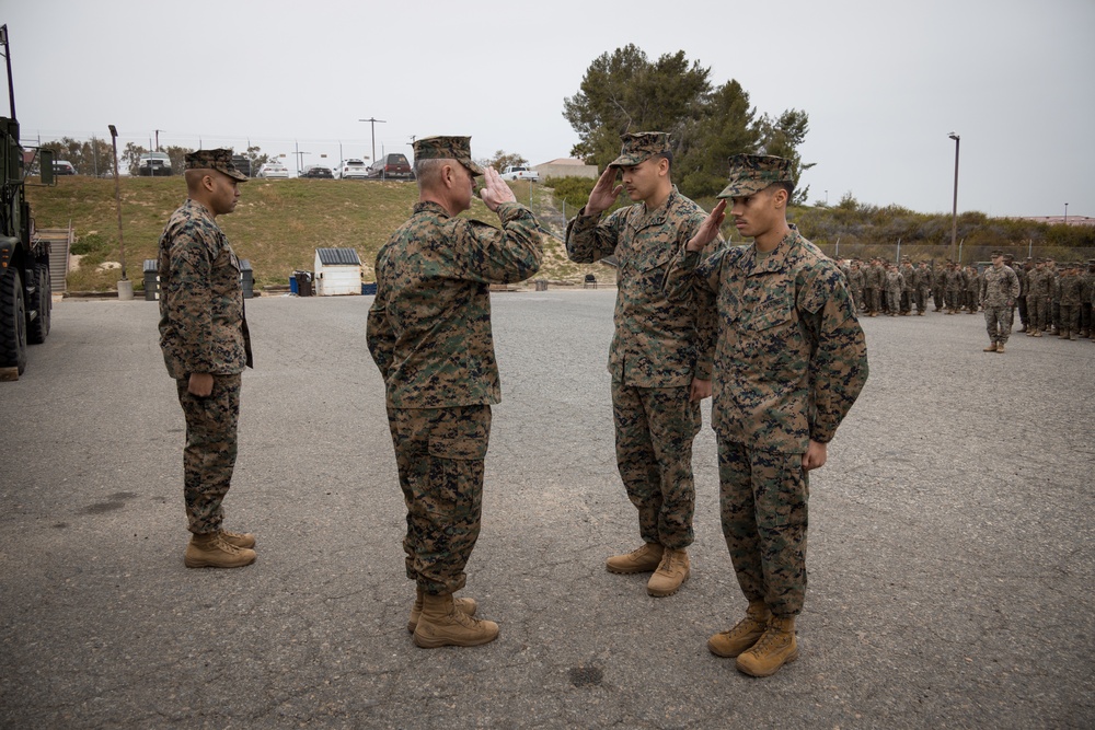 CLB-1 Marines receive awards for saving life
