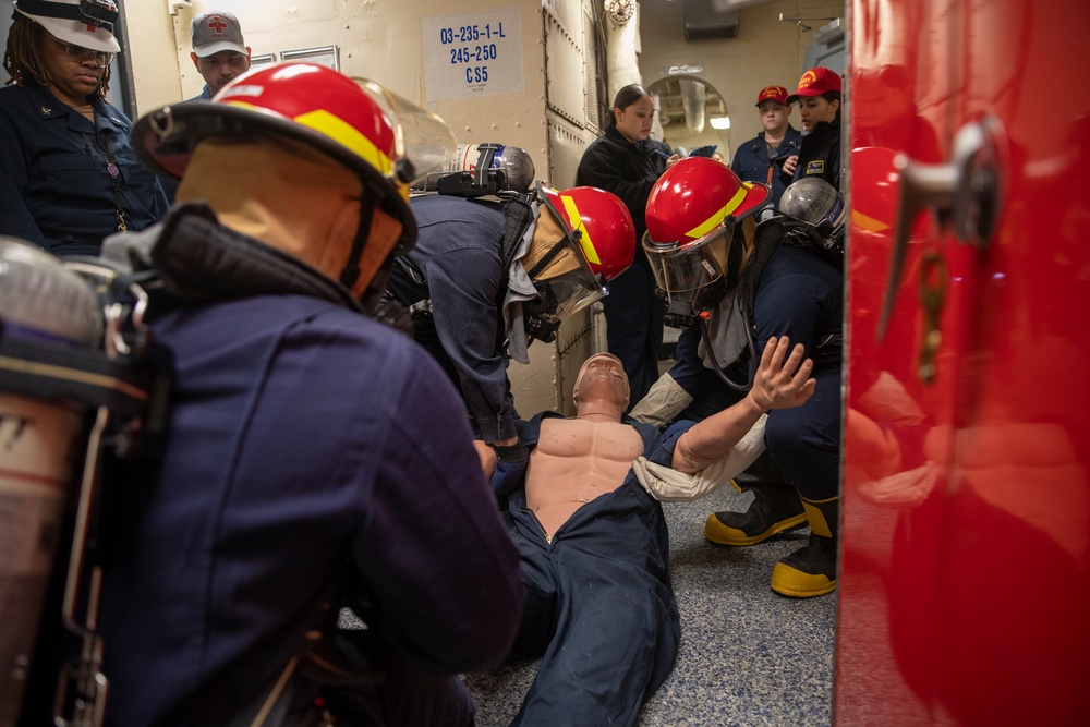 Train to Fight: George Washington Sailors run Casualty Drill