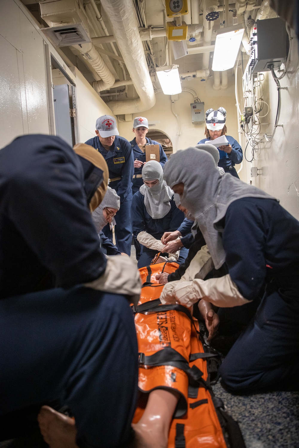 Train to Fight: George Washington Sailors run Casualty Drill