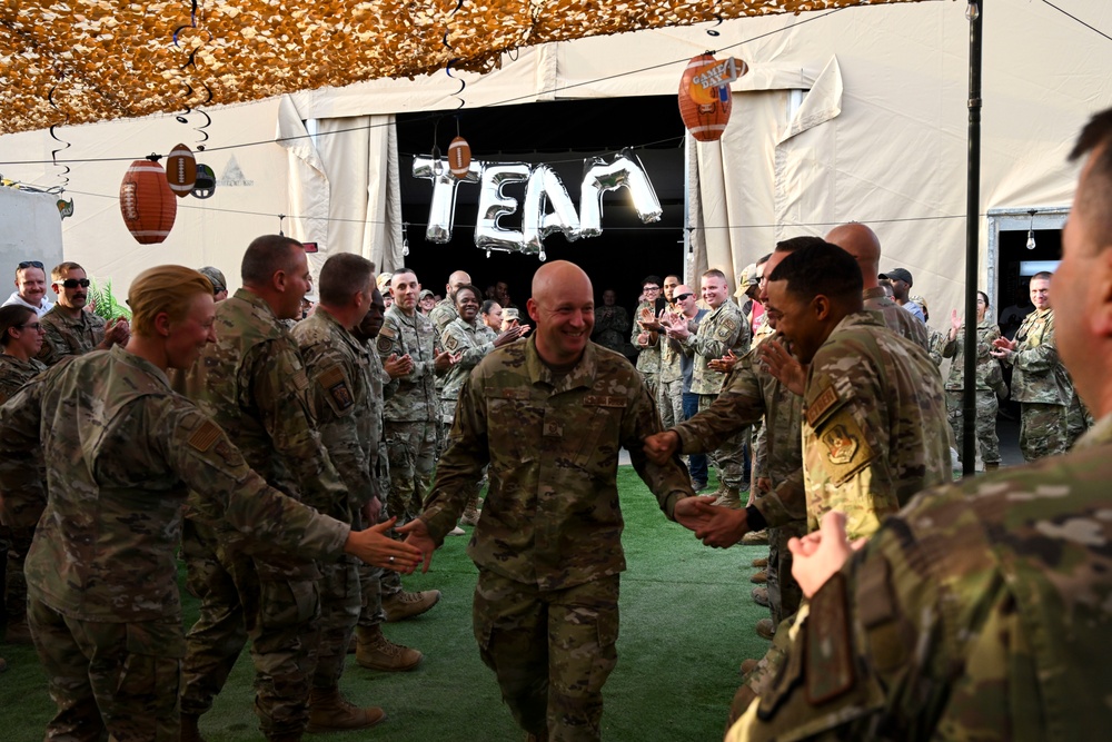 PSAB celebrates during the 2023 Senior Master Sgt Release Party