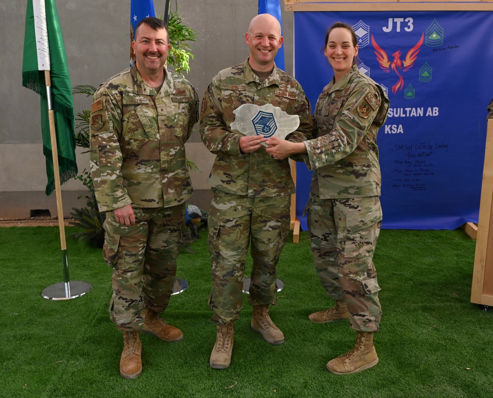 PSAB celebrates during the 2023 Senior Master Sgt Release Party