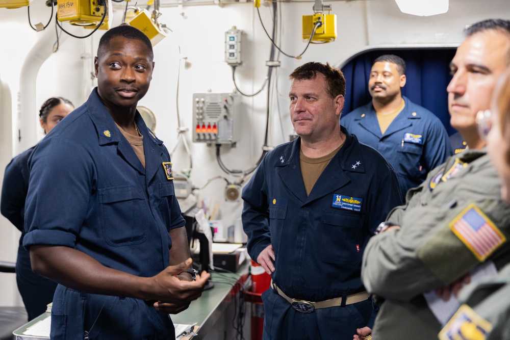 Rear Admiral Sweeney Visits USS Makin Island