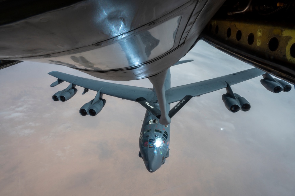 AFCENT, partner nations escort B-52 Stratofortress through AOR