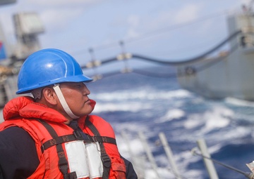 USS Milius (DDG 69) Conducts Underway Replenishment with USNS Charles Drew (T-AKE 10)