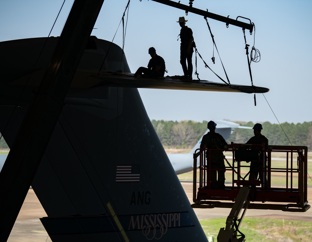 172nd AMXS Make Base History with Crane Technique