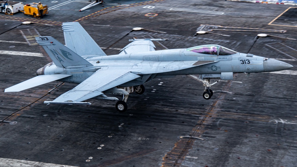 Aircraft Lands On Flight Deck