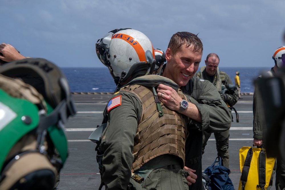 VFA-137 Conducts Aerial Change of Command