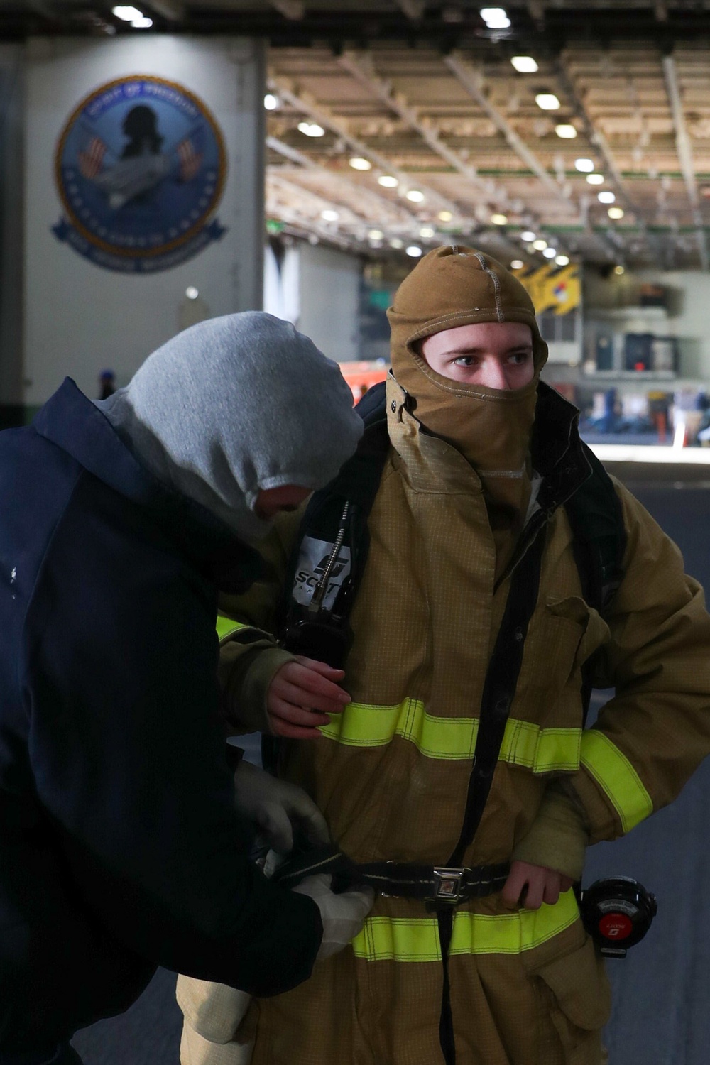 Train to Fight: George Washington Sailors run Damage Control Drill