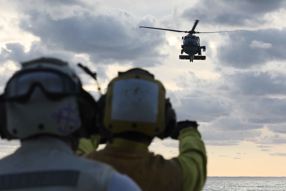 USS Thomas Hudner (DDG 116) flight operations