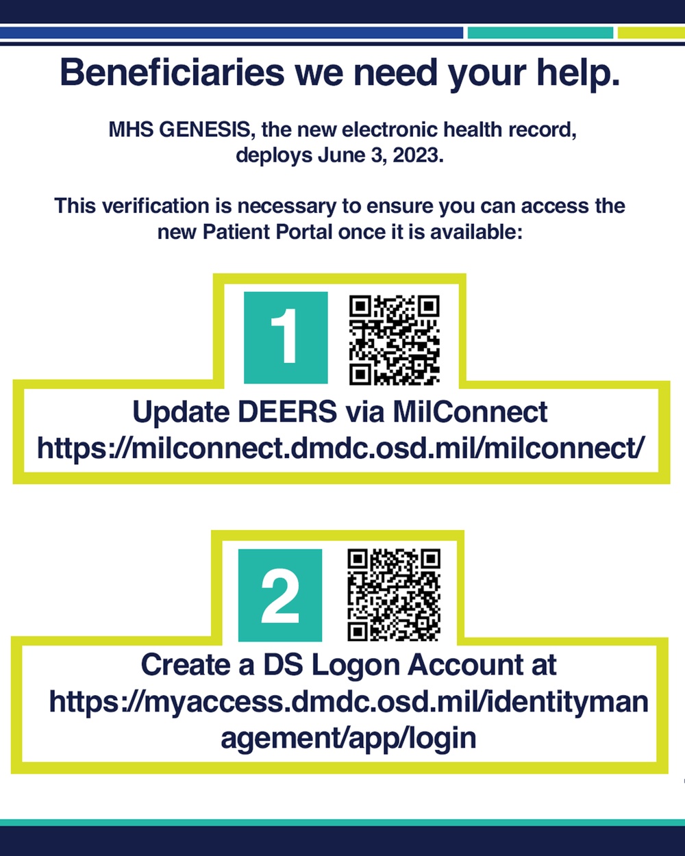 DVIDS - Images - MHS GENESIS Enrollment Link