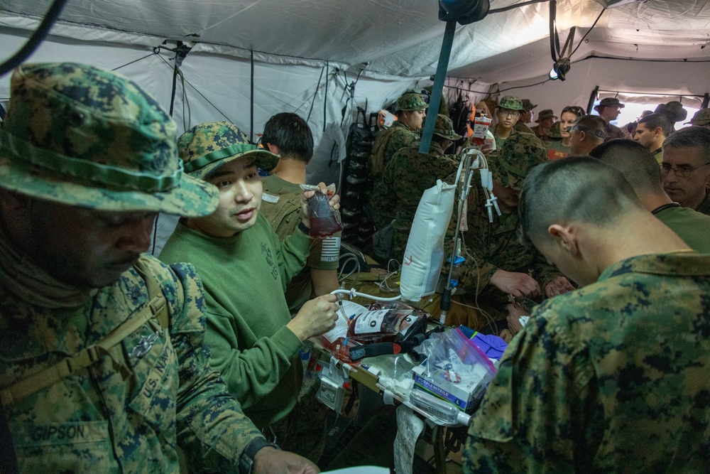 1st Medical Battalion Conducts Role 2 Field Hospital and Helicopter Medical Evacuation Training