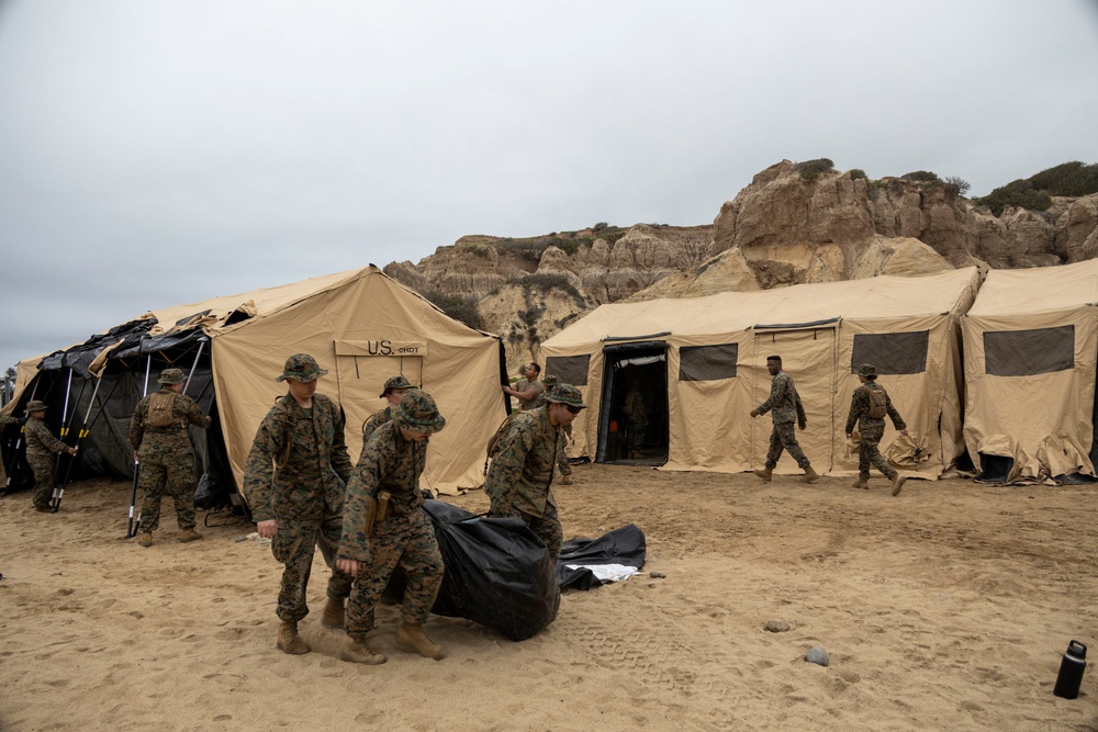 1st Medical Battalion Conducts Role 2 Field Hospital and Helicopter Medical Evacuation Training