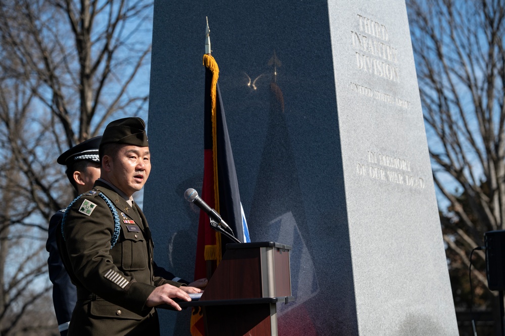 A Ceremony is Held at the 3d Infantry Division Monument to Commemorate the 70th Anniversary of the Signing of the Korean War Armistice