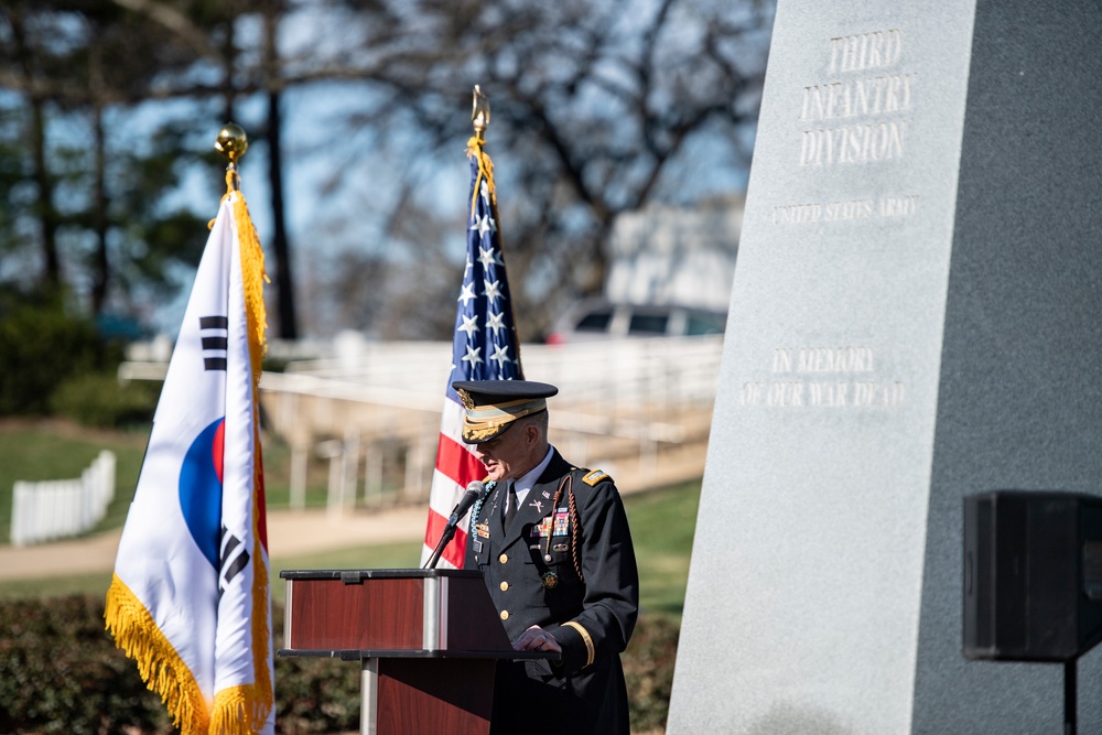 A Ceremony is Held at the 3d Infantry Division Monument to Commemorate the 70th Anniversary of the Signing of the Korean War Armistice