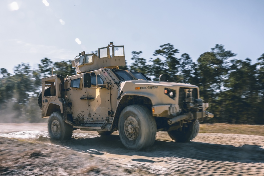 U.S. Marines with Combat Logistics Battalion 24 Conduct Combat Vehicle Operations Training