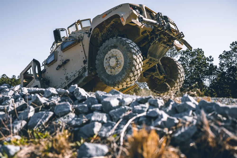 U.S. Marines with Combat Logistics Battalion 24 Conduct Combat Vehicle Operations Training