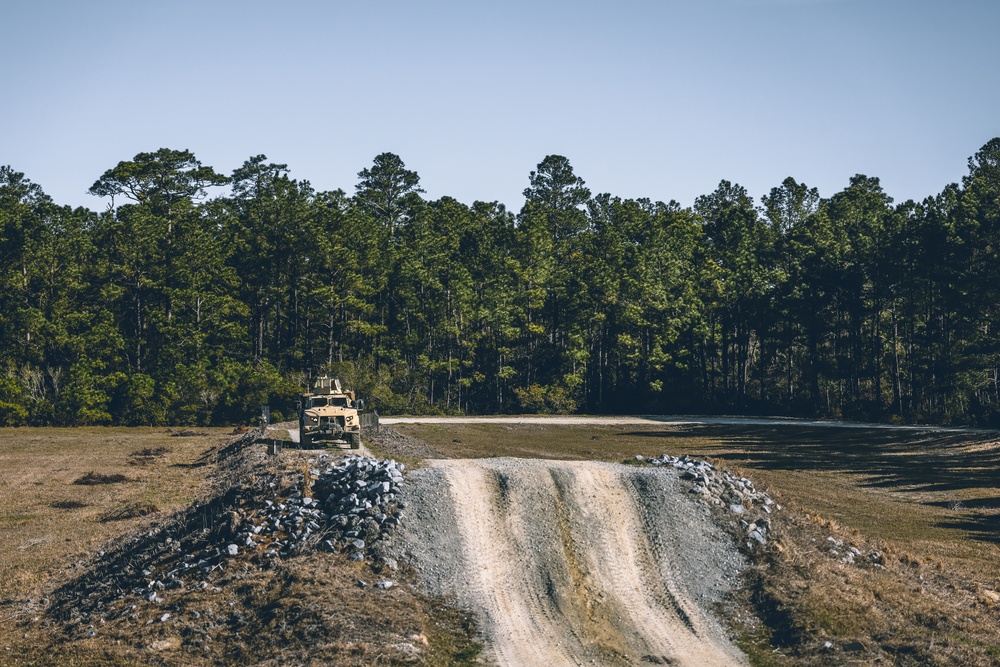 U.S. Marines with Combat Logistics Battalion 24 Conduct Combat Vehicle Operations Training