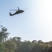 Army reserve conduct rappel training onboard a UH-60 Blackhawk