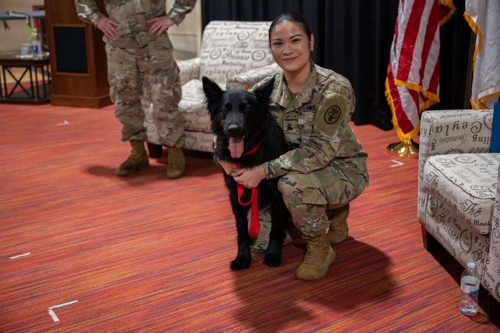 Military Working Dog Cento Retires after Eight Year of Service