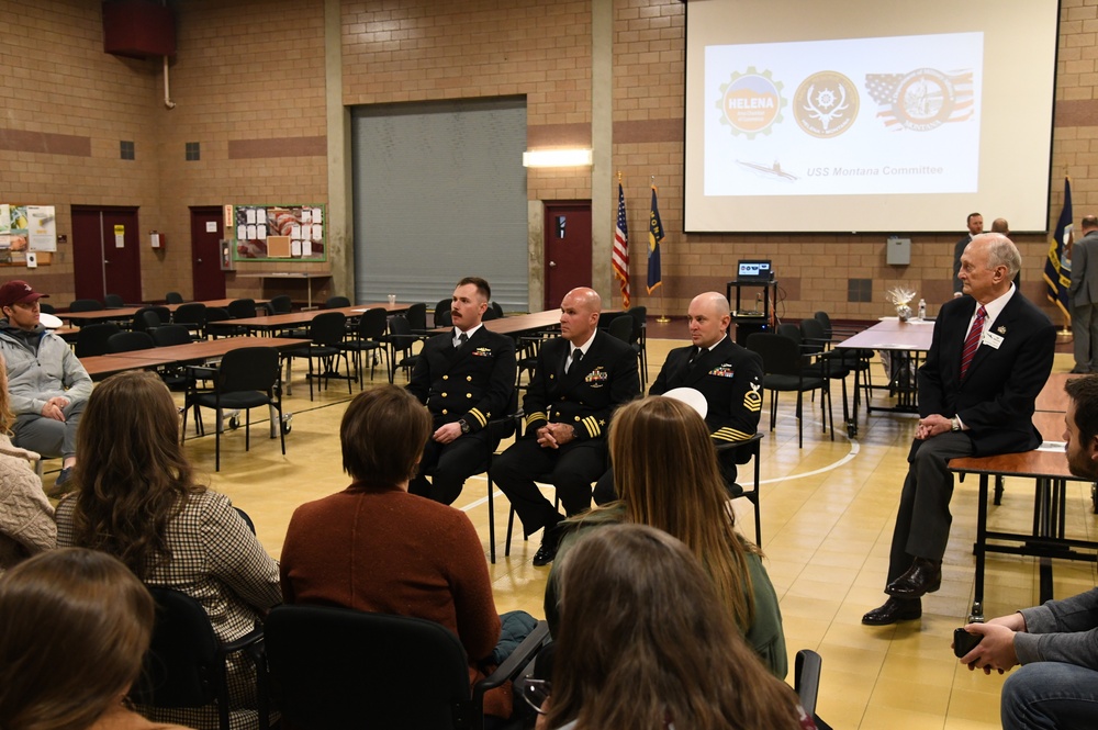 Crew Members of USS Montana Visit Namesake State Capital