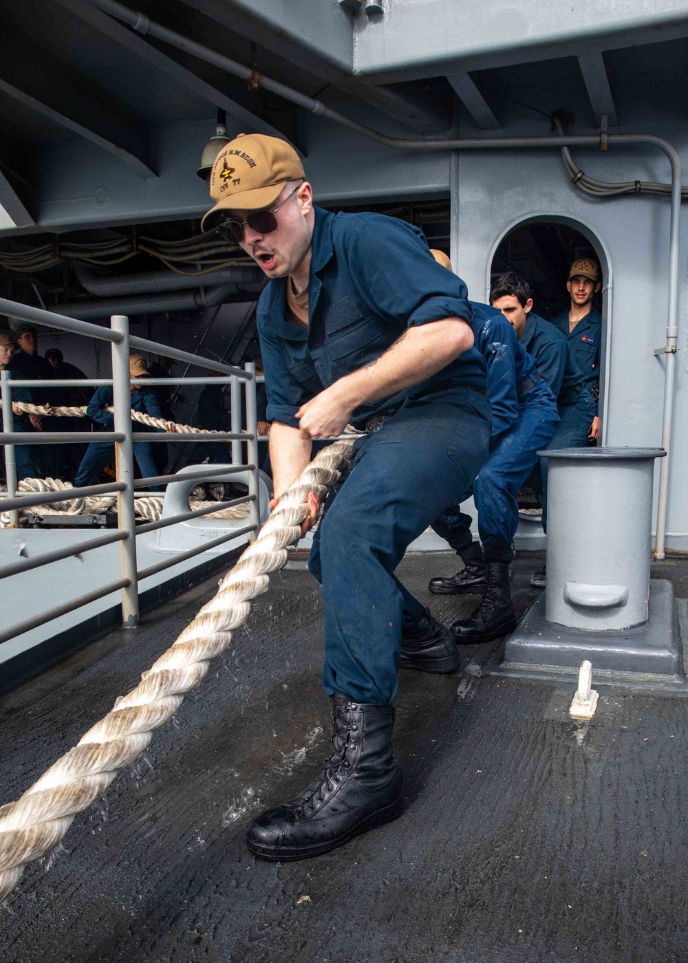USS George H.W. Bush (CVN 77) Departs Souda Bay, Crete