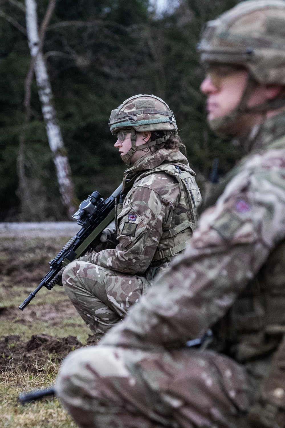 Royal Military Academy Sandhurst Officer Cadets train at Grafenwoehr Training Area