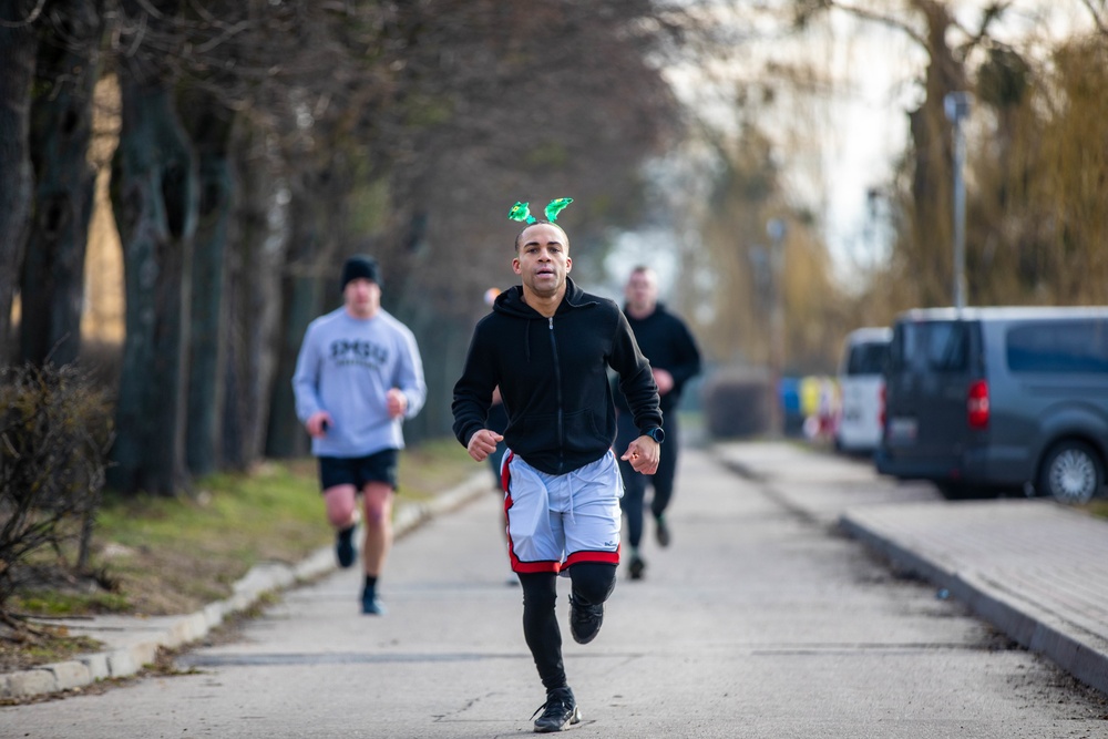 St. Patricks Day Run in Powidz Poland