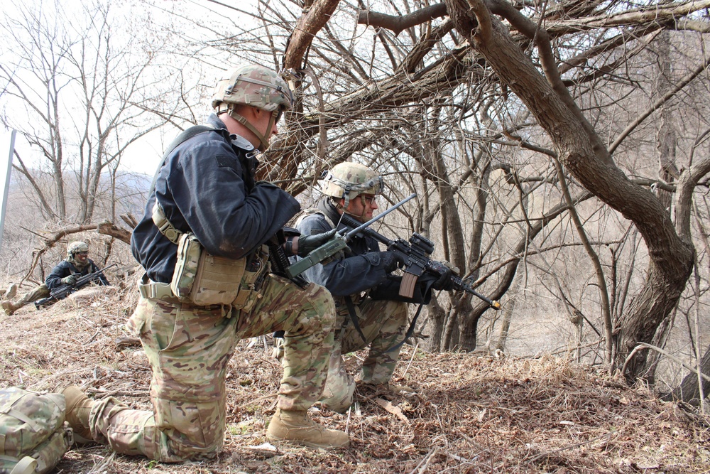 Soldiers of the 630th Engineer Co, 11th Engineer Battalion role-played as opposing forces during #WarriorShield