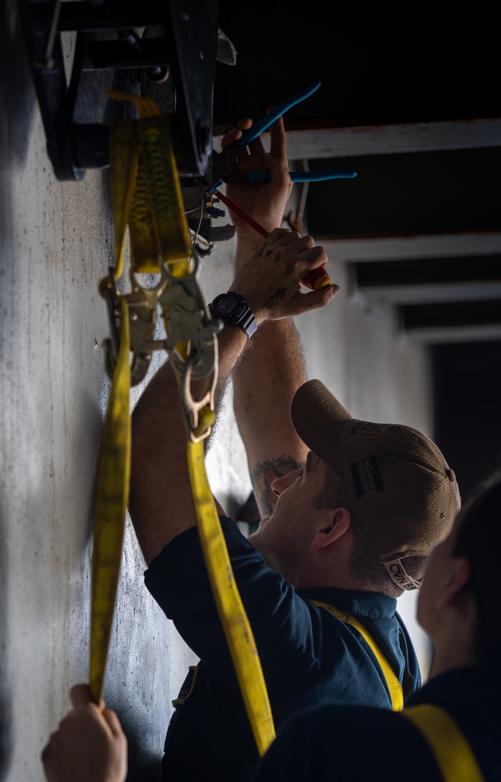 Sailors Install A Beam Clamp