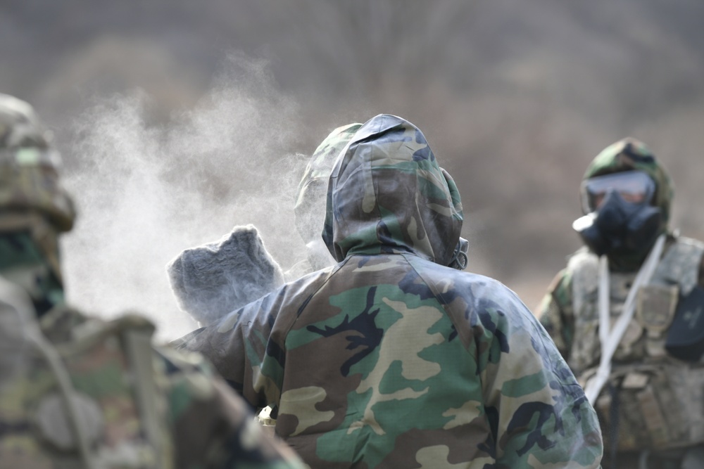 1-17 Infantry Conduct Field Decontamination Training During Exercise Warrior Shield