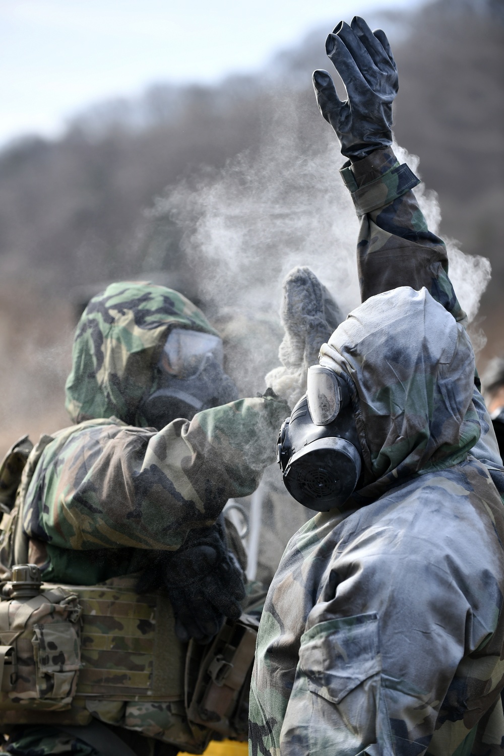 1-17 Infantry Conduct Field Decontamination Training During Exercise Warrior Shield